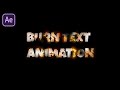Create a Burn Text Animation in After Effects Tutorial | No Plugin Required