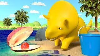 戴诺去沙滩学习颜色 Dino goes to the beach and learns colors - 和恐龙戴诺学习   👶 幼儿早教卡通: Chinese Madarin  Cartoons