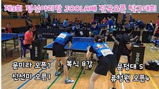 제3회 정선아리랑 JOOLA배 전국오픈 선~4 신선미1, 문미라1 VS 문정대S, 류청원4