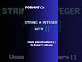 String concatenation using Format( ) #education  #pythonprogramming  #programminglanguage #strings