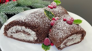 THE BEST CHRISTMAS SWEET 🎄 IN THE WORLD! CHRISTMAS LOG Quick and easy recipe 🤩