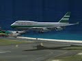 fs2004 st. maarten cathay pacific landing