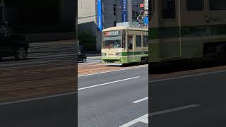 【広電路面電車】3800形3806号　本通付近通過　#shortsvideo