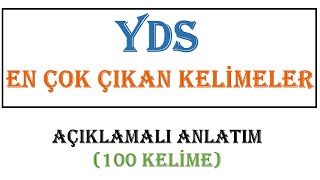 YDS, YÖKDİL ve YKS DİL EN ÇOK ÇIKAN KELİMELER | YDS KELİME | YDS KELİME EZBERLEME