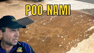 Blocked Drain 531 POO-NAMI! Watch This River of Sewage Take Over! #blockeddrain