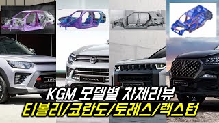 KGM 모델별 차체리뷰 (구 쌍용자동차)