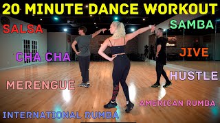 20 Minute Beginner Dance Workout - Hustle, Salsa, Merengue, Cha Cha, Rumba and Jive | Follow Along