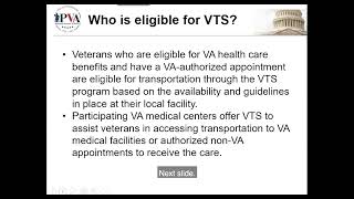 Understanding VA Transportation - Webinar