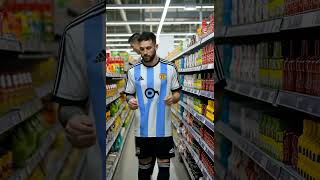 Subscribe 🎡 Ronaldo \u0026 Messi Working at a Supermarket?! 🤯⚽️ | Funny #Shorts