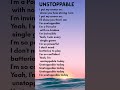 Unstoppable lyrics - Sia #lyrics #song #shorts