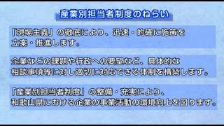 産業別担当者制度：和歌山県