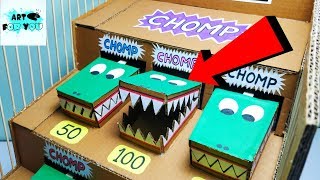 DIY Crocodiles Arcade Game From Cardboard | How to make Crocodiles Arcade Game | Cardboard games
