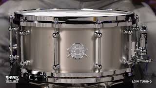 Dunnett Classic 14x6.5 Titanium Snare Drum with 10 Lugs and Die Cast Hoops (6514TI-R-10)