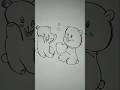 Cute two teddy bears drawing #anshu #drawing #crafteranshu #diy#easydrawing #shortvideo