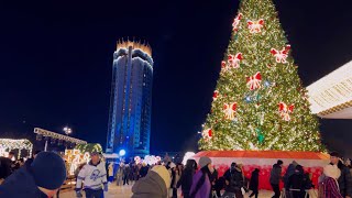 4к HDR Magical Walking tour | The Best New Year Decoration in Almaty | Almaty Republic Palace | 2025