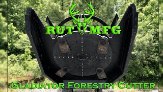 Rut MFG Gladiator Skid Steer Forestry Brush Cutter In Action | Skid Steer Forestry Brush Cutter