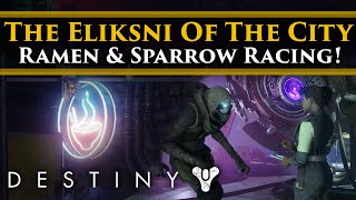 Destiny 2 Lore - The Eliksni of the City! The Fallen try Ramen & go Sparrow racing! (Part 1)