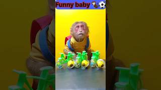 Baby Monkey Candy Ball 🍭⚽//baby monkey review toys 🍬🍡🍫🍭// #baby #viral #shorts #funny #trending