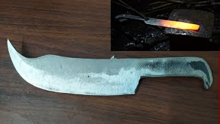 VERY EASY WAY TO MAKE KNIFE FROM RUSTY FILE / HOW TO MAKE KNIFE FROM RUSTY FILE