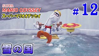 雪の国【SUPER MARIO ODYSSEY：スーパーマリオオデッセイ】#12 VSブルーダルズ 回転するノコギリ!?みたいなのを投げるやつ