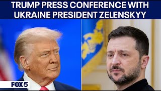 President Donald Trump hosts a press conference with Ukraine President Volodymyr Zelenskyy