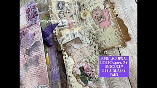 Junk Journal Folio part 2 + Uniquely Ella shabby tabs