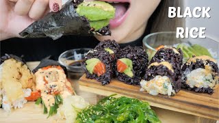 BLACK RICE Sushi *Assorted Sushi Cones, Salmon \u0026 Avocado Roll with Spicy Chopped Scallop Roll | N.E