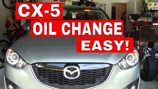 2014 MAZDA CX5--How to do an OIL CHANGE Step by Step--Tutorial