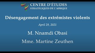 Désengagement des extrémistes violents : webinaire académique