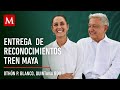 AMLO entrega reconocimientos a ingenieros constructores del Tren Maya