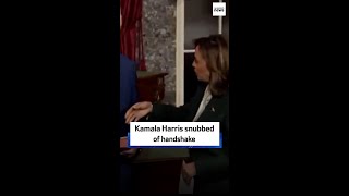 Kamala Harris snubbed of handshake