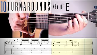 10 Easy Blues Turnarounds You Should Know | Acoustic Blues Guitar Lesson (TAB/PDF) 2023