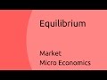 What is Market Equilibrium | Market | CA CPT | CS & CMA Foundation | Class 11 | Class 12