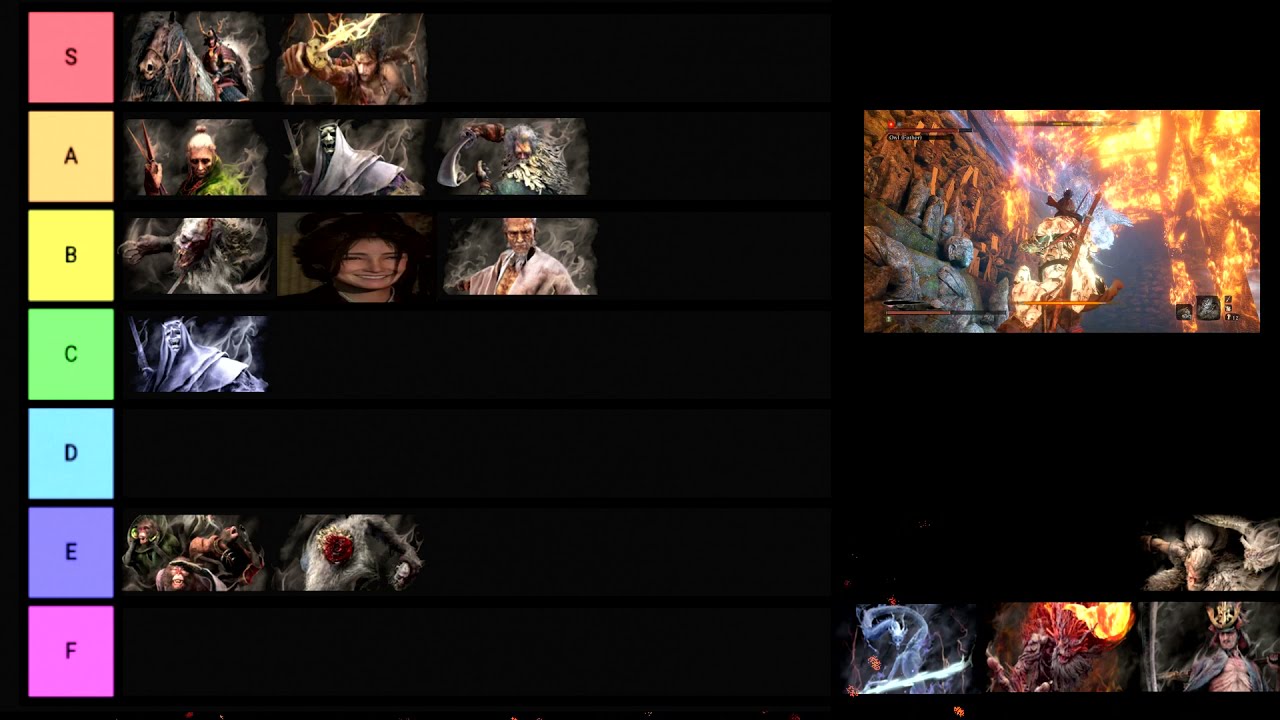 Sekiro Bosses Tier List - YouTube