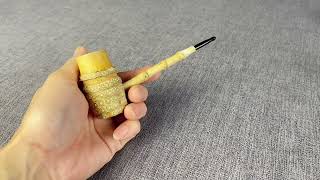 平底竹烟斗的制作How to make a bamboo smoking pipe