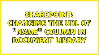 Sharepoint: Changing the URL of "Name" column in document library