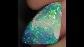 9.55 cts Australian Semi Black Opal Rough, Lightning Ridge, Polished Specimen