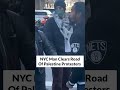 nyc man clears pro palestine protesters off the road nyc