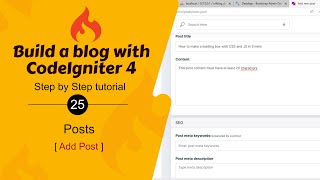 #25. Add Post in CodeIgniter 4