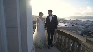 Stunning Flood Mansion Wedding in San Francisco with Custom Floral Arch!
