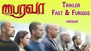 Bairavaa Official Trailer | Fast & Furious Version
