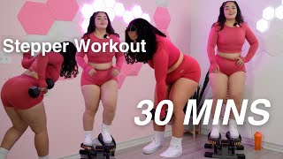 30 MIN HIIT Stepper workout at home CORE and BACK