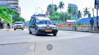 Vilio na Majonzi Mwili wa Hayati Benard Membe Ukitolewa Kanisani, Msafara wa Magari Kuelekea Airport