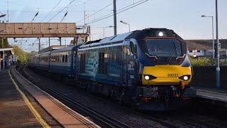 DRS 68018 and 68033 power through Stowmarket working 1Z01 - 4/5/19