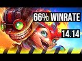 ZIGGS & Nautilus vs SMOLDER & Janna (ADC) | 66% winrate, Legendary, 14/4/12 | NA Master | 14.14