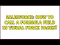 Salesforce: How to call a formula field in visual force pages?