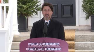 Prime Minister Justin Trudeau addresses Canadians on the COVID19 situation