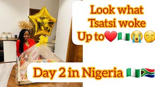 look what she woke up to❤/ Tsatsi is loved in Nigeria🇳🇬😭🤭#tsatsiibbtitans #entertainment #nigeria