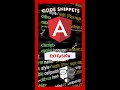 Angular Snippets for Visual Studio Code #shorts #angular