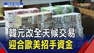 南韓金融危機後最大變革！韓元外匯交易改全天候 韓股也有重大宣布預計2025上路｜非凡財經新聞｜20240701